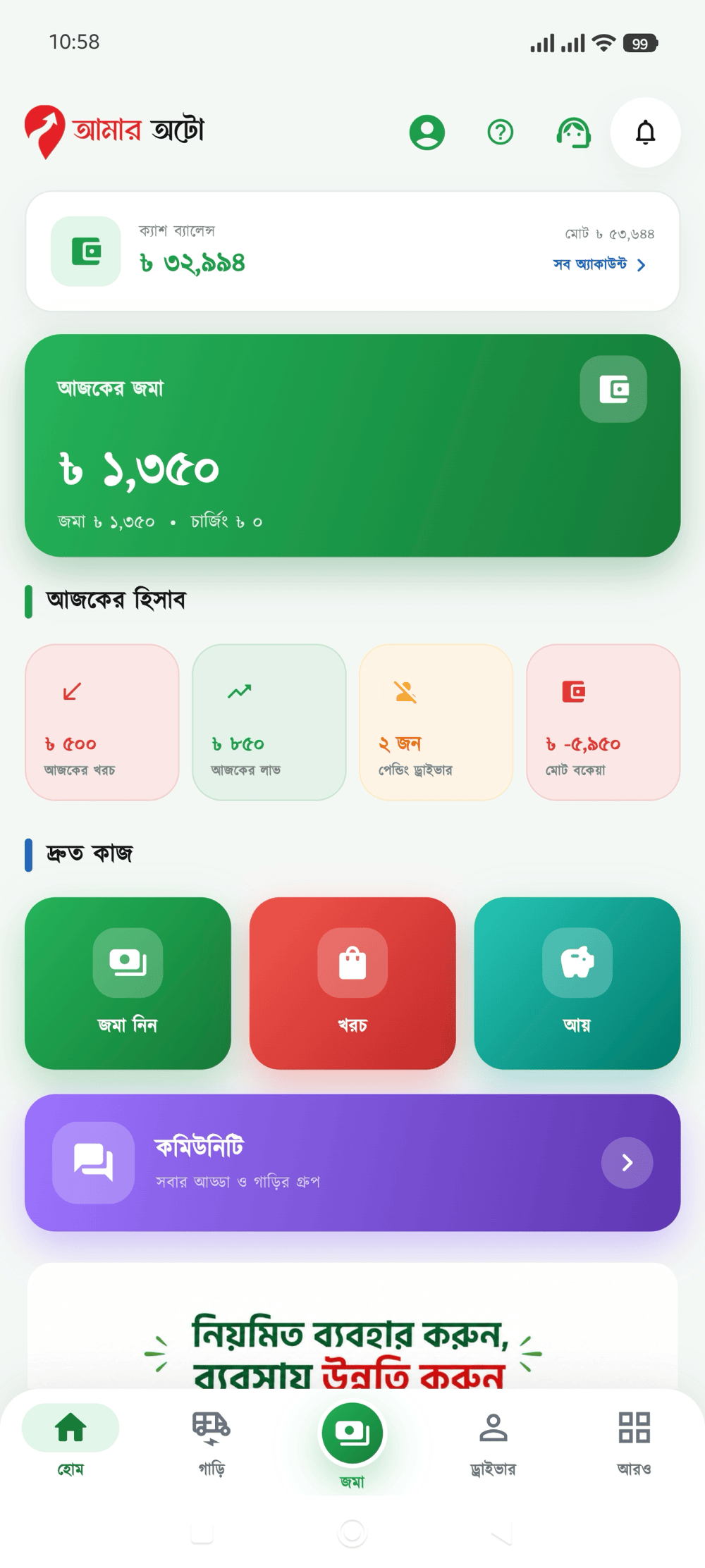 ড্যাশবোর্ড স্ক্রিন